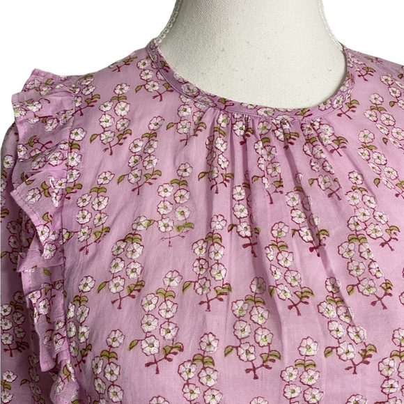 Banjanan Margot Cotton Long Sleeve Top Orchid Size Xs - Picture 2 of 16